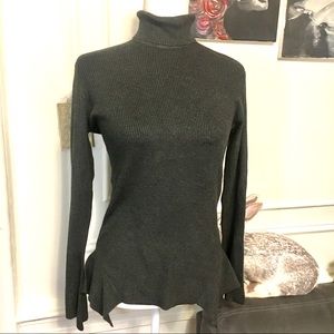 Central Park West charcoal grey turtleneck sweater